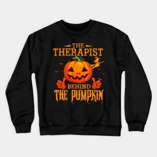 Mens The CHEF Behind The Pumpkin T shirt Funny Halloween T Shirt_THERAPIST Crewneck Sweatshirt